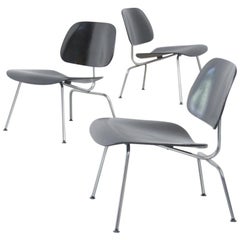 Black LCM Chairs by Charles & Ray Eames for Herman Miller
