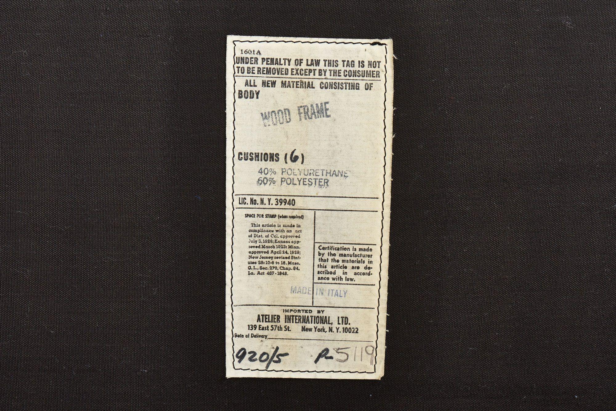 Black Leathe/Rosewood “920 Sofa”, Afra & Tobia Scarpa for Cassina, Italy 1960 For Sale 10