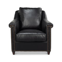 Black Leather Accent Chair