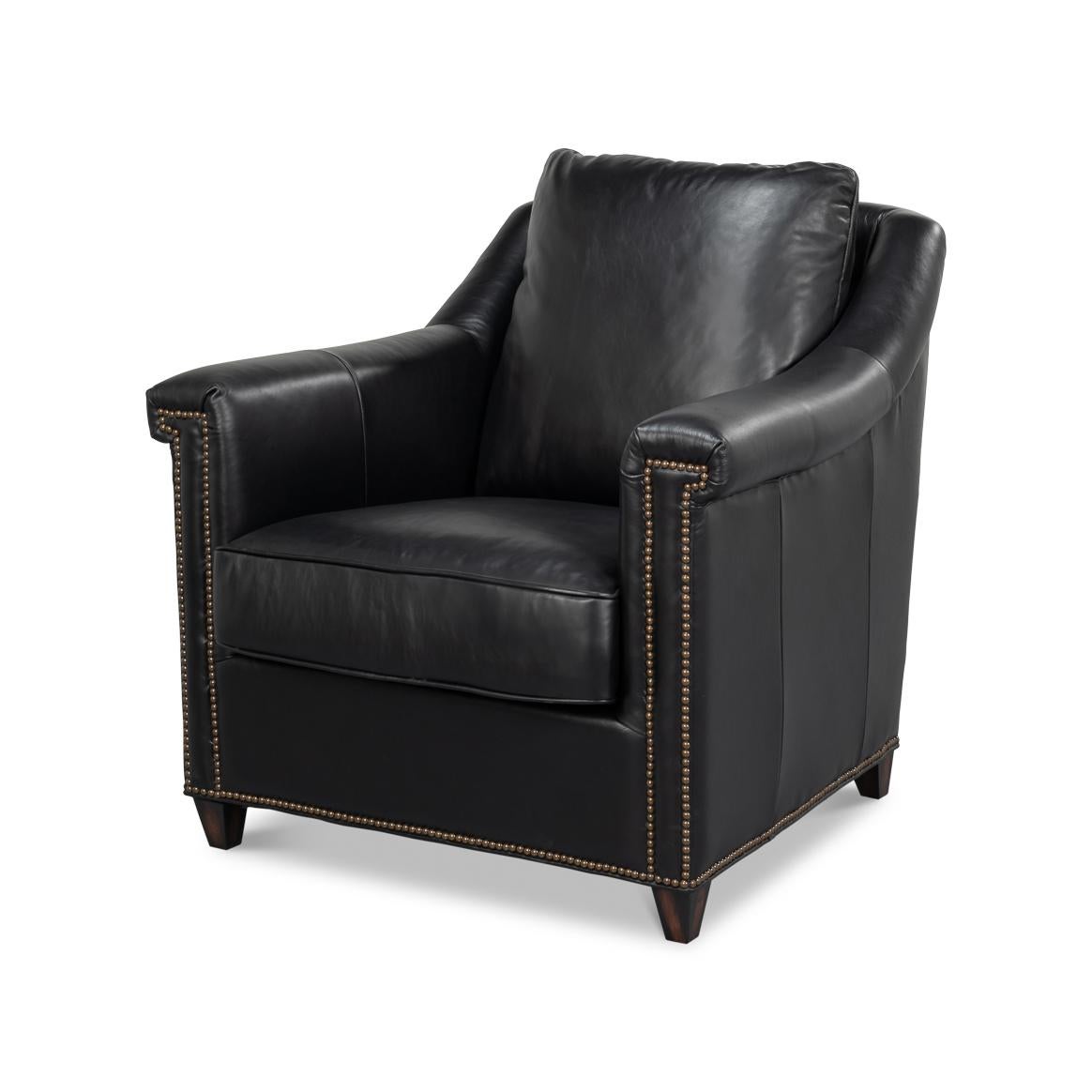Black Leather Accent Chair