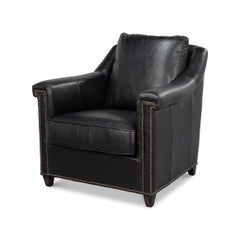 Black Leather Accent Chair