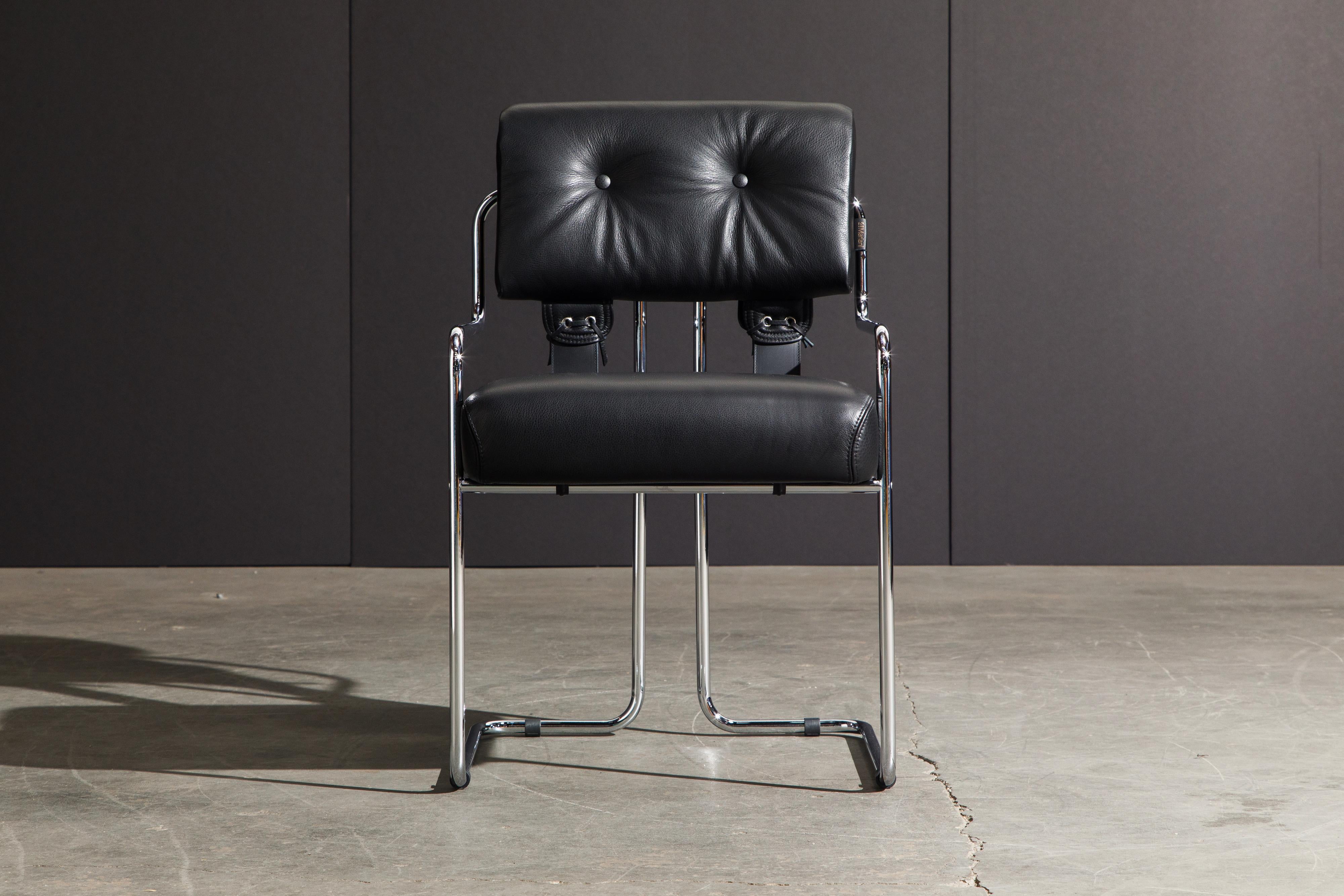 leather and chrome tucroma chair