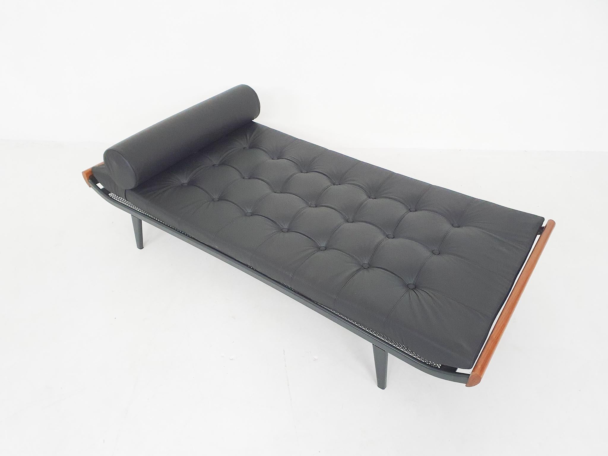 Black leather daybed model 