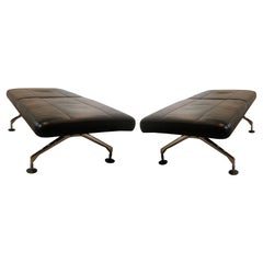 Moderne Sitzbank aus schwarzem Leder von Antonio Citterio für Vitra