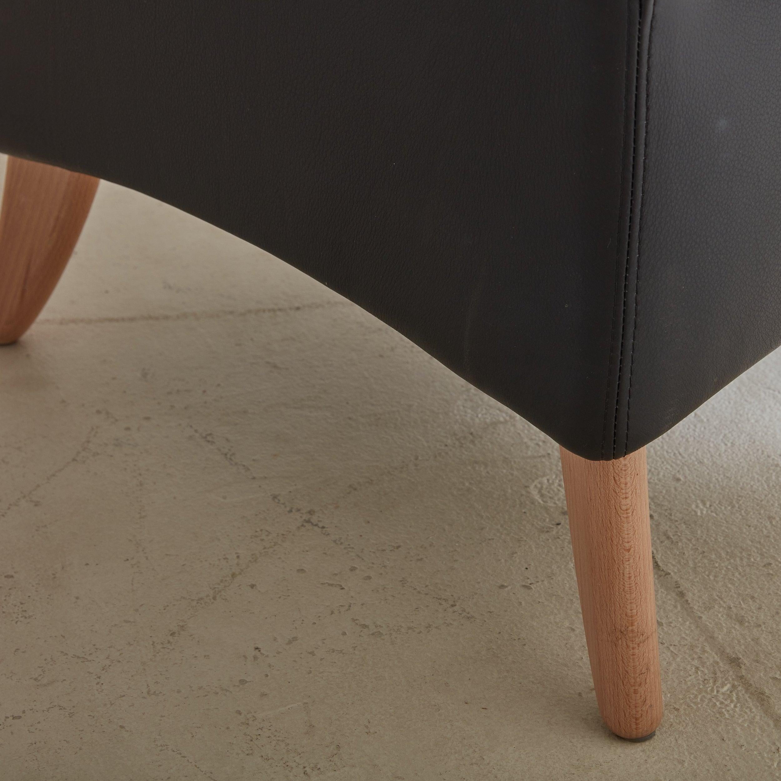Late 20th Century Black Leather Armchair by Both Søren Nissen & Ebbe Gehl, Denmark 1980s