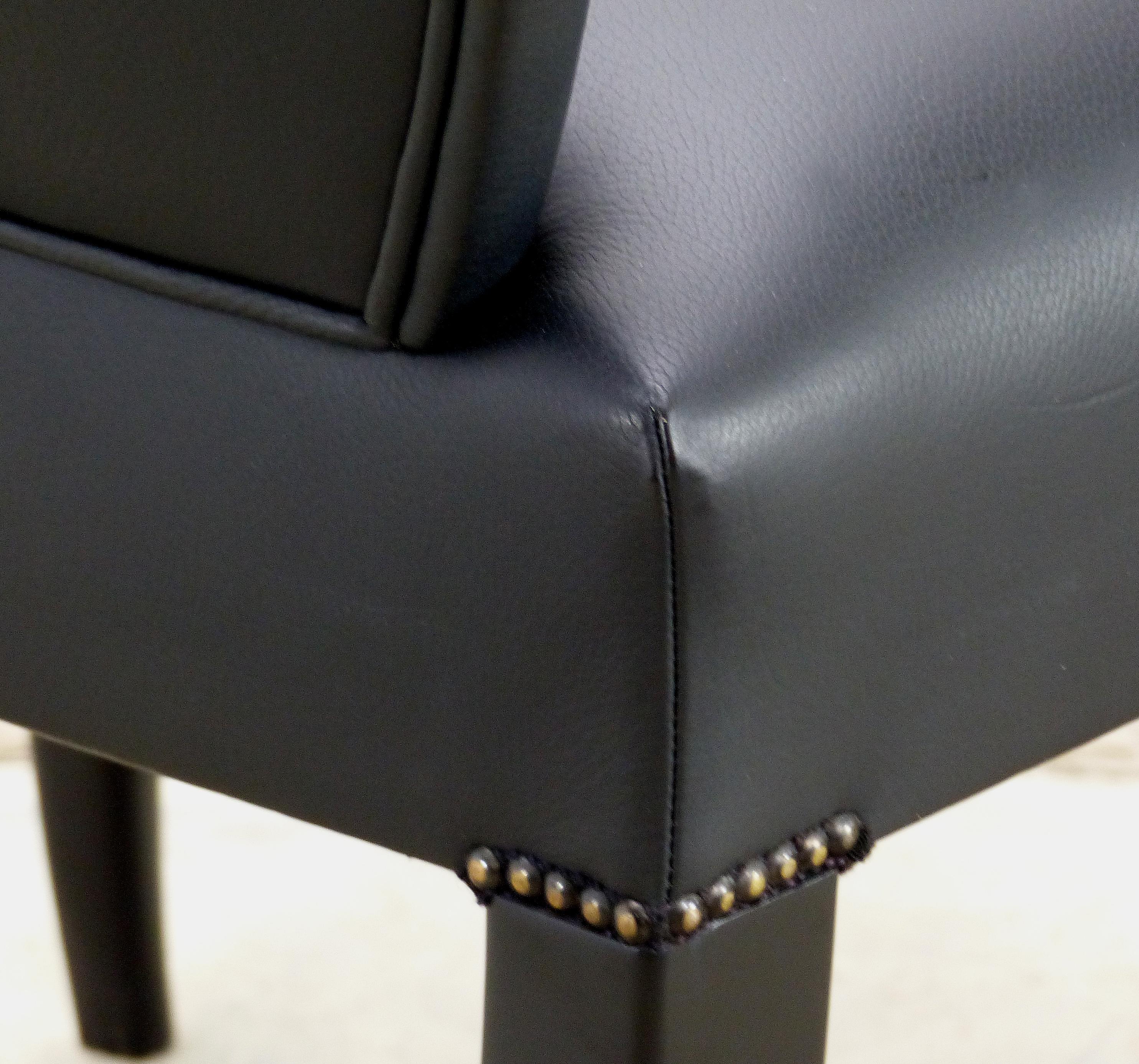 Contemporary Black Leather Armchair from Belloni of Italy
