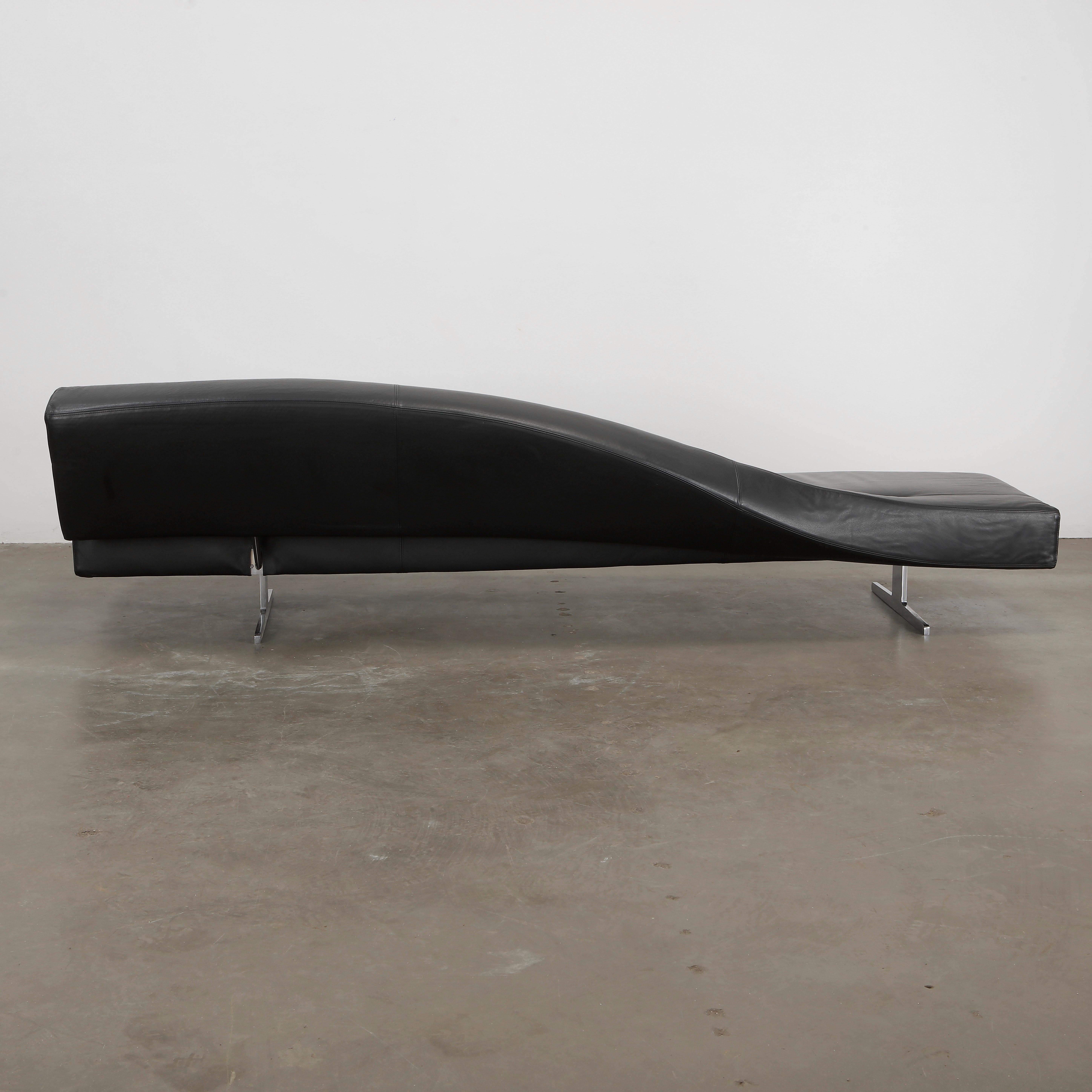 Aspen Sofa aus schwarzem Leder von Jean-Marie Massaud für Cassina, 2005 im Zustand „Gut“ im Angebot in Gardena, CA