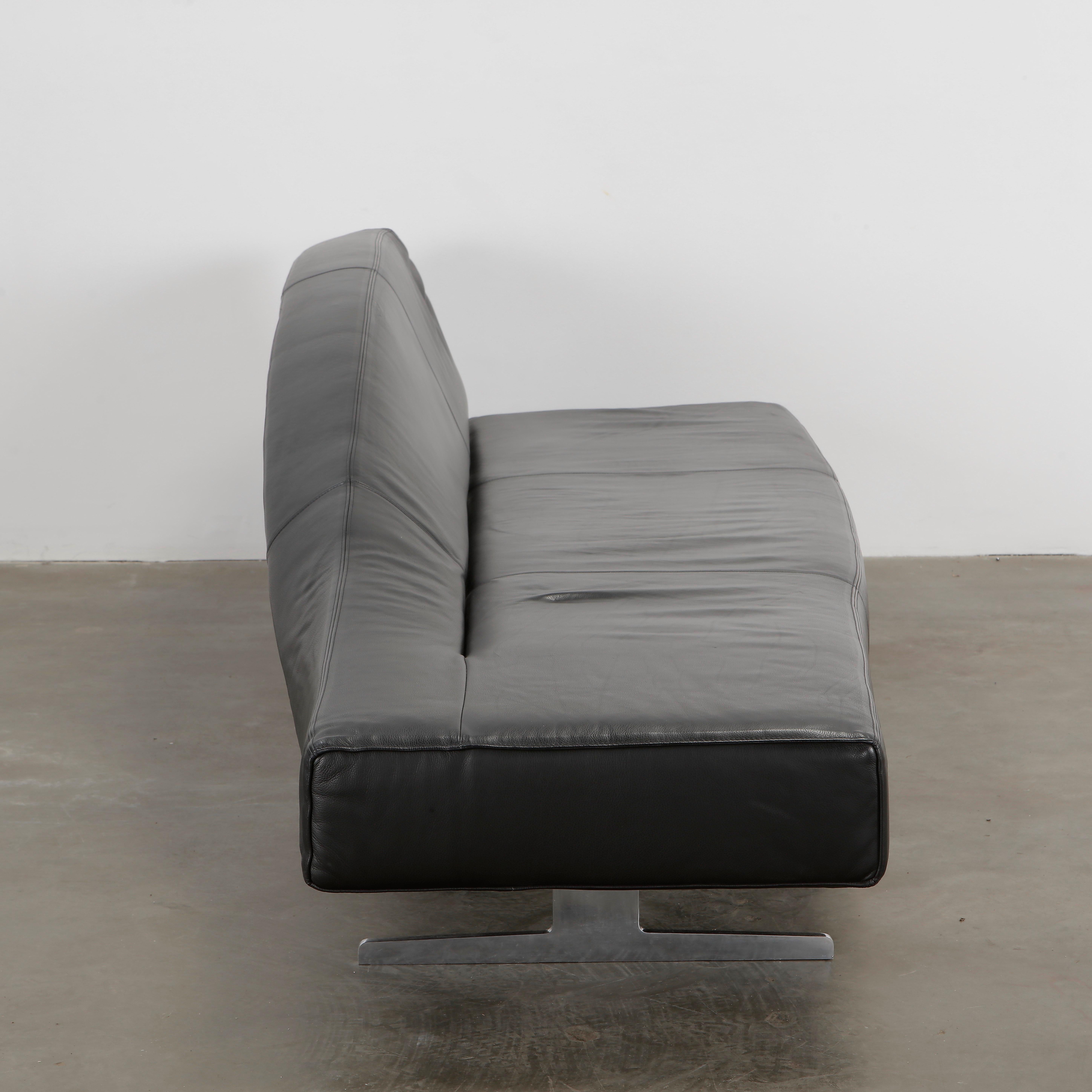 Aspen Sofa aus schwarzem Leder von Jean-Marie Massaud für Cassina, 2005 (21. Jahrhundert und zeitgenössisch) im Angebot