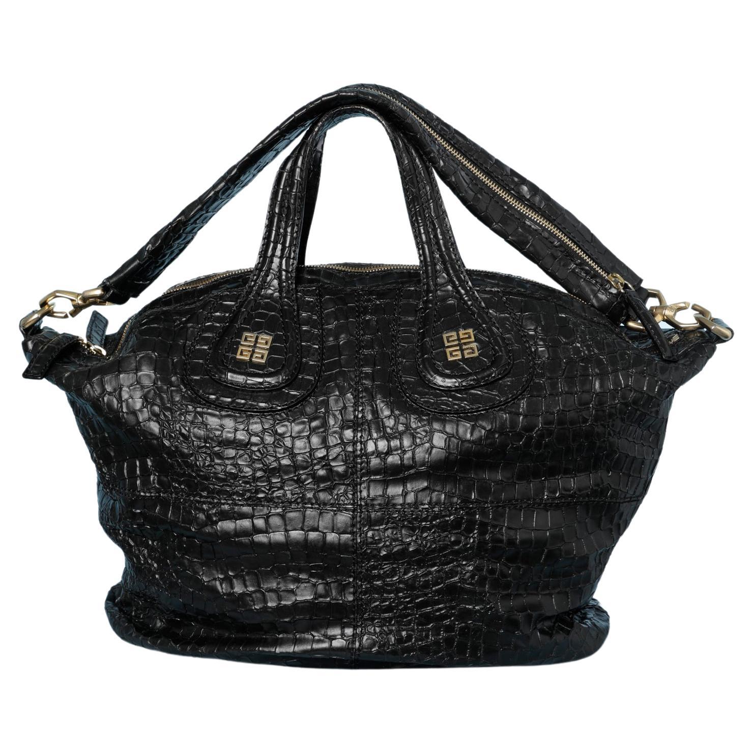 Black leather bag with double handle Givenchy 