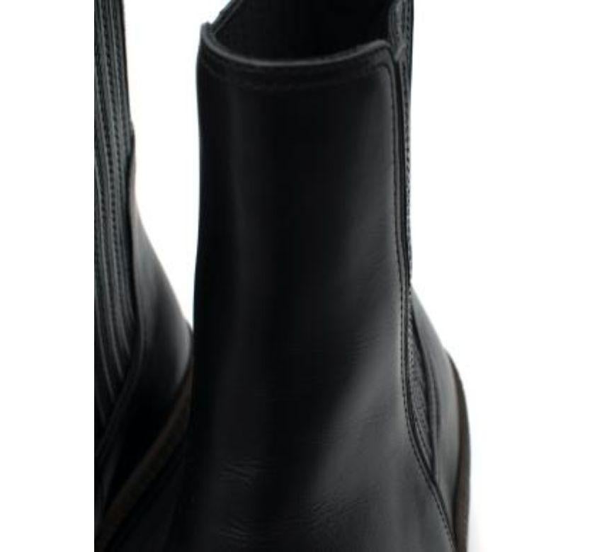 Botas Chelsea Hermes Barque Cuero Negro - Talla 44 en venta 5
