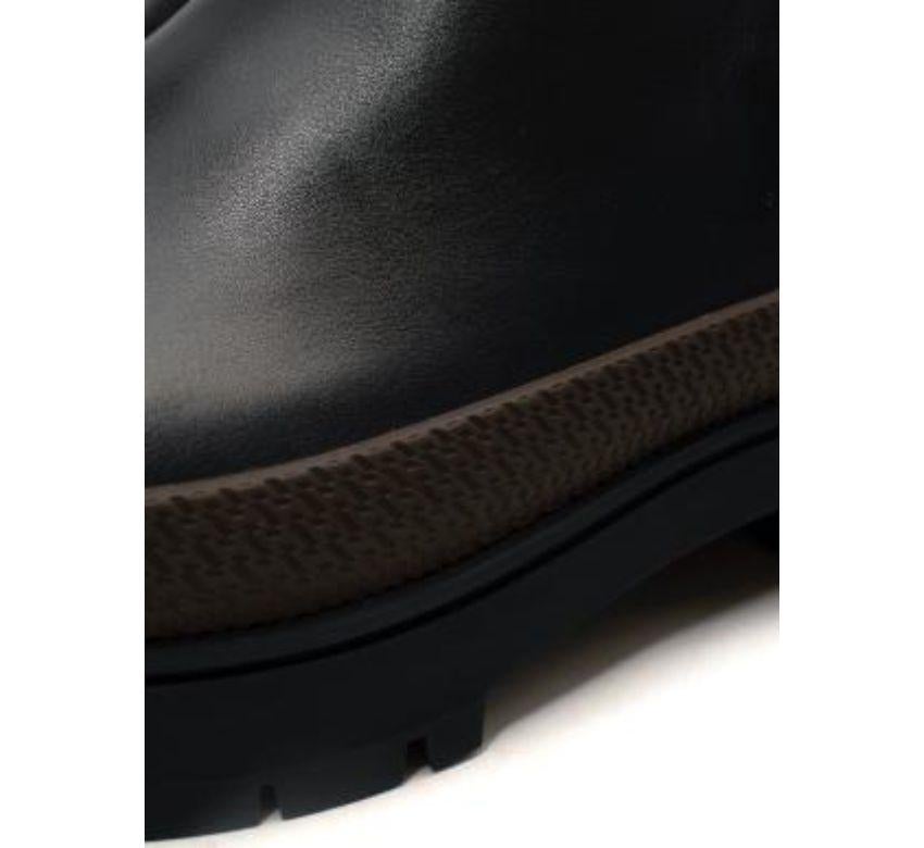 Botas Chelsea Hermes Barque Cuero Negro - Talla 44 en Excelente estado para la venta en London, GB