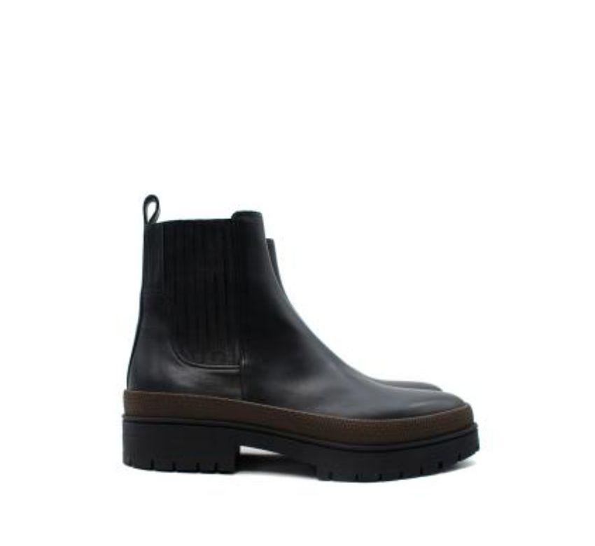 Botas Chelsea Hermes Barque Cuero Negro - Talla 44 en venta 3