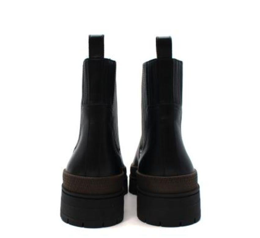 Botas Chelsea Hermes Barque Cuero Negro - Talla 44 en venta 4
