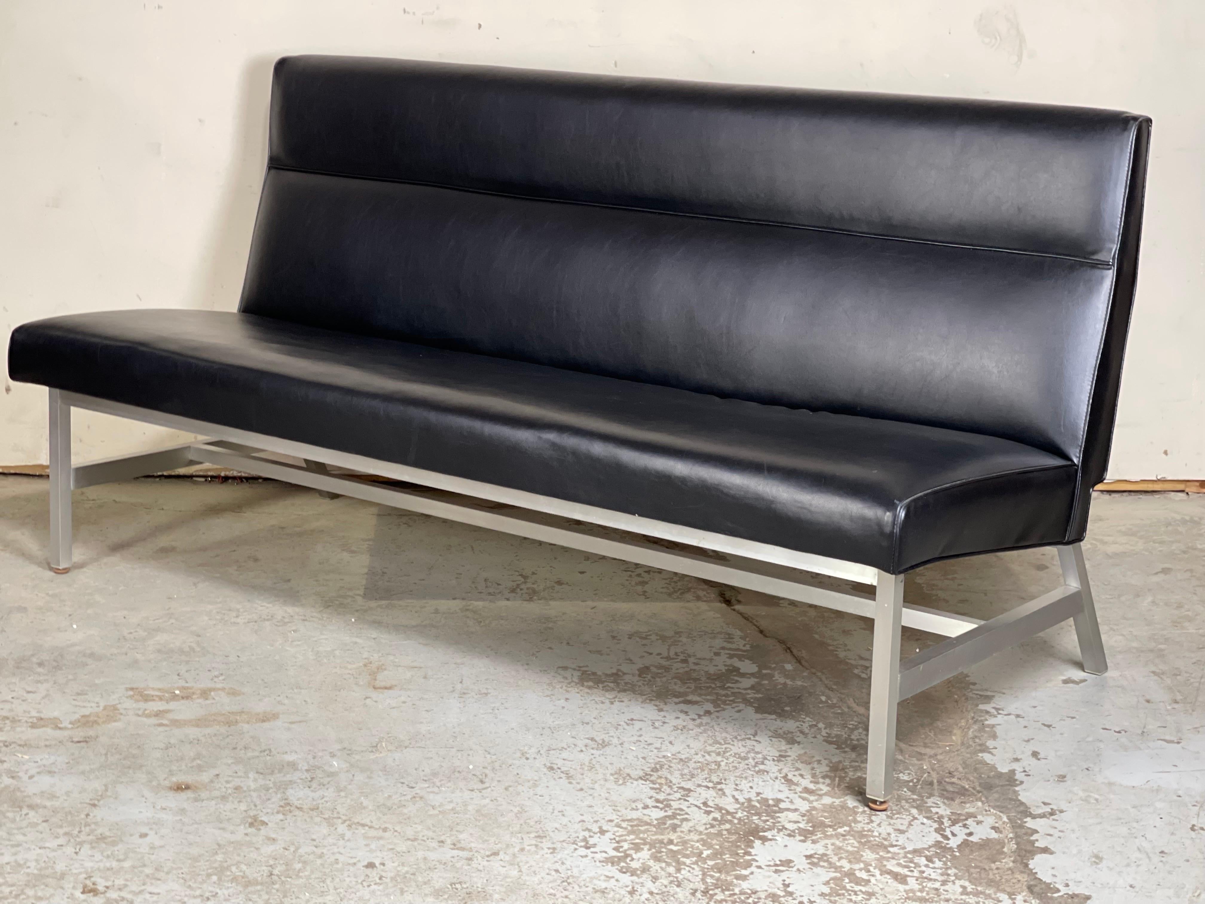 leather bench sofa