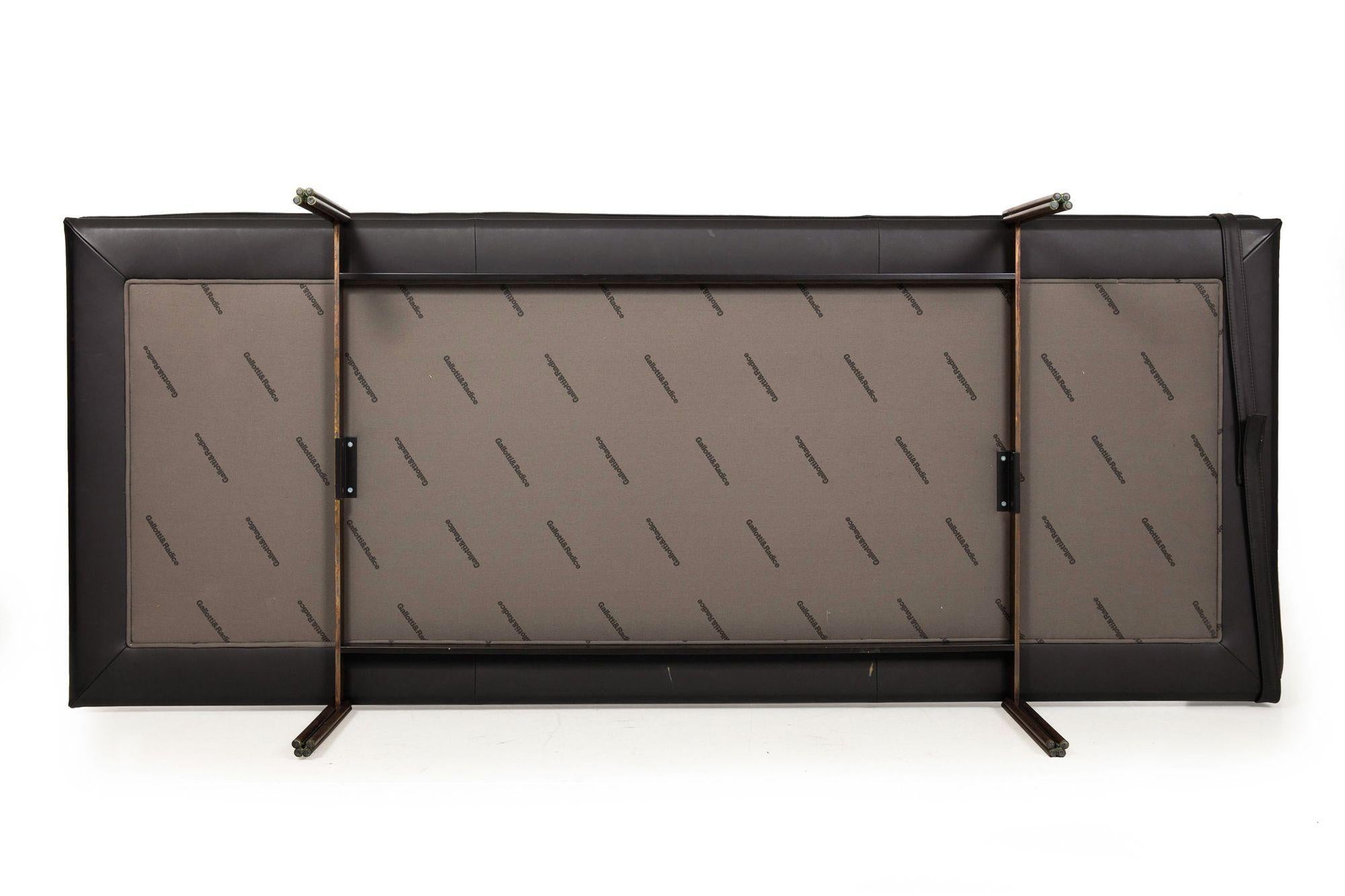 Black Leather Brass “Twelve Daybed” by Massimo Castagna for Gallotti & Radice 7