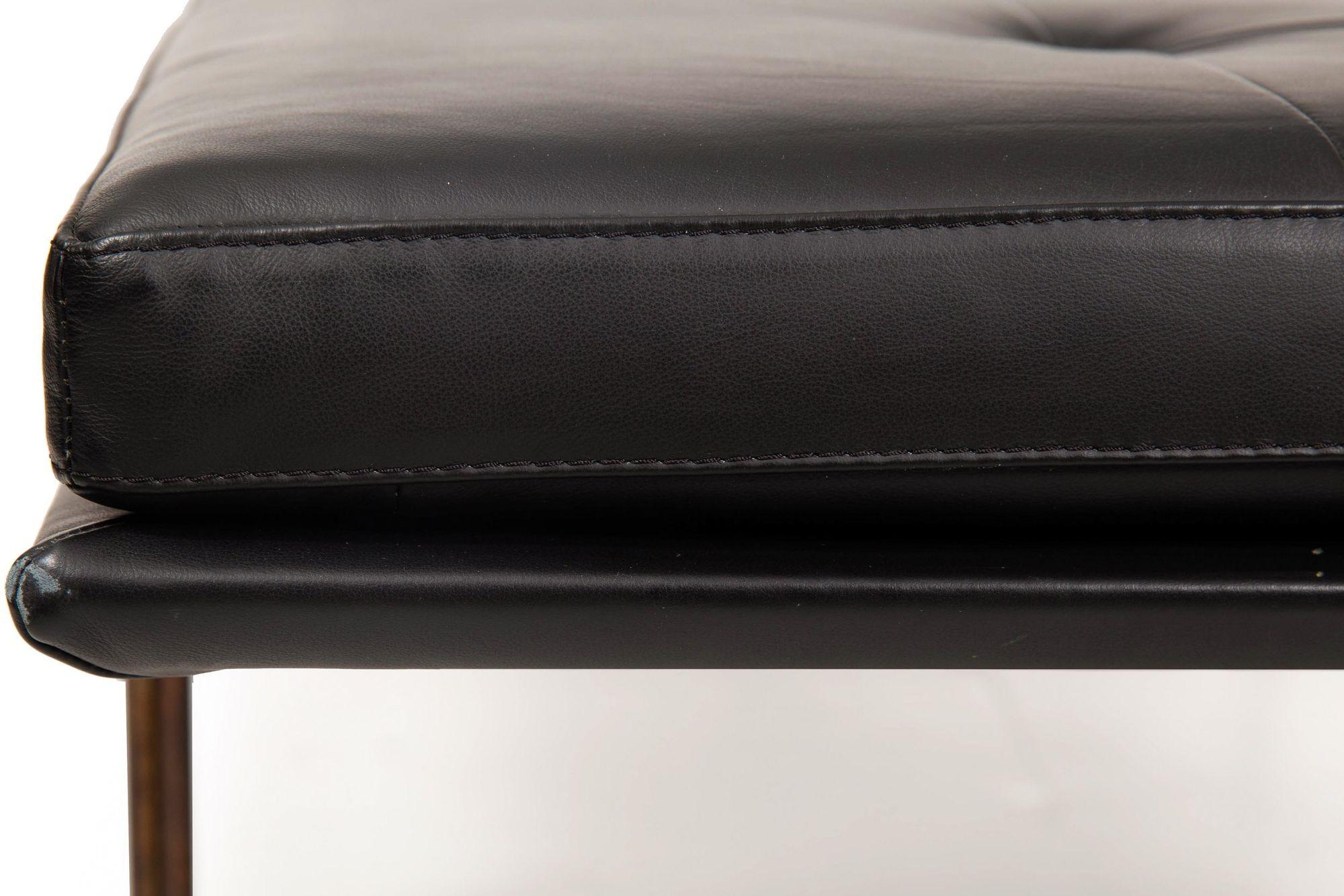 Black Leather Brass “Twelve Daybed” by Massimo Castagna for Gallotti & Radice 11