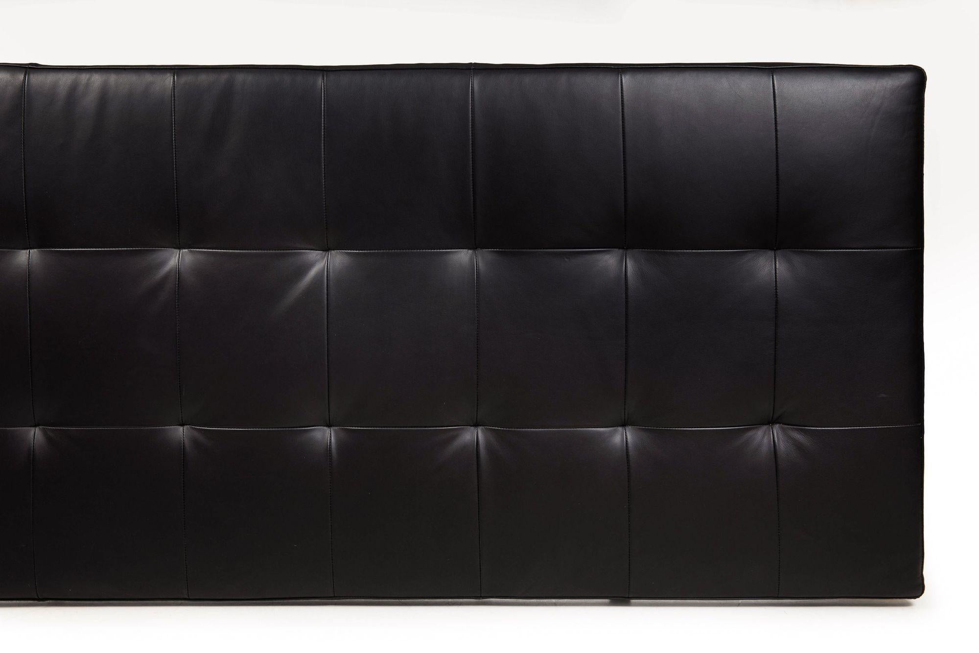 Black Leather Brass “Twelve Daybed” by Massimo Castagna for Gallotti & Radice 14
