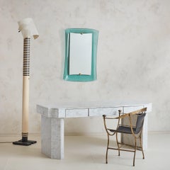 Black Leather + Bronze Pompeii Armchair by Alberto Orlandi, Italy 1980s