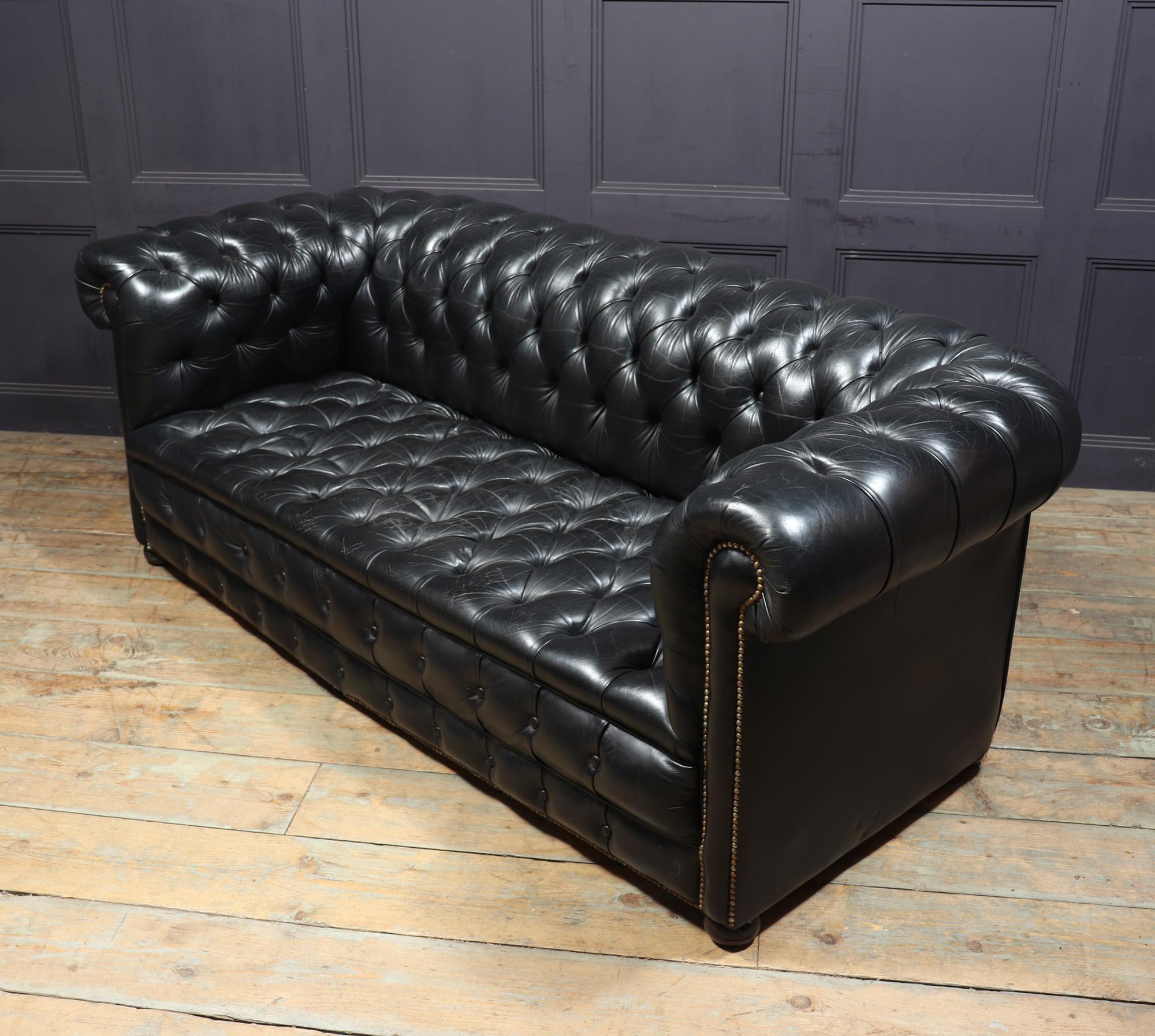vintage black sofa