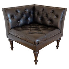 Black Leather Chesterfield Armchair Corner Salon Moschino Haslam Country House