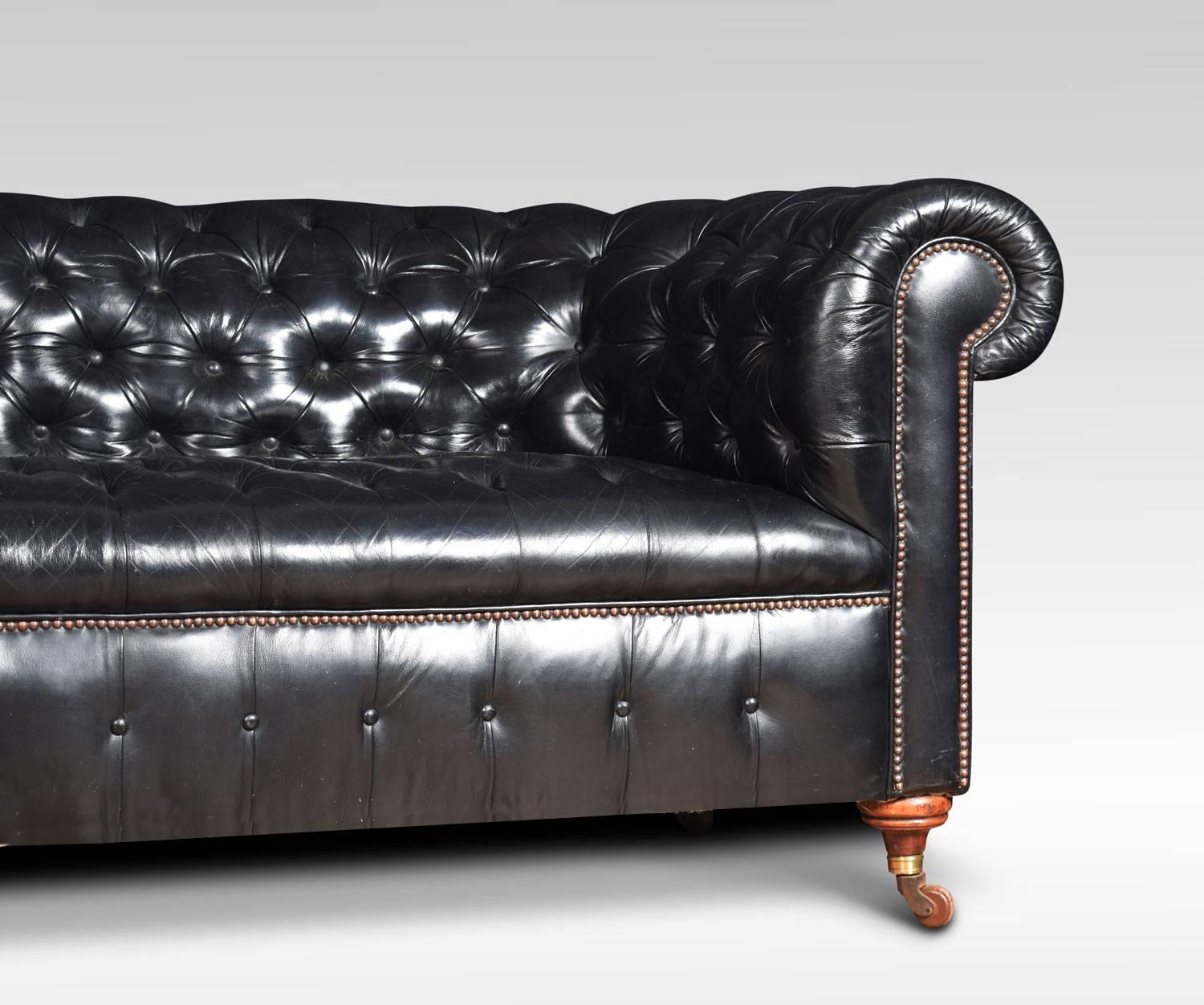 Black Leather Chesterfield 1