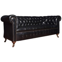 Black Leather Chesterfield