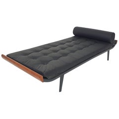 Black Leather "Cleopatra" Daybed by Cordemeyer for Auping, Dutch, 1953
