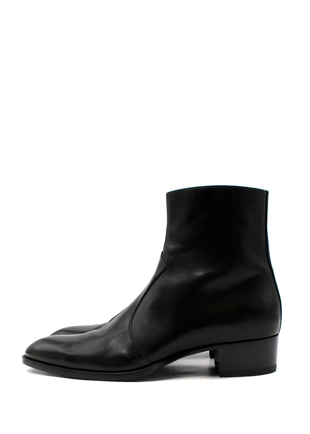 Black Leather Cole Boots For Sale 1