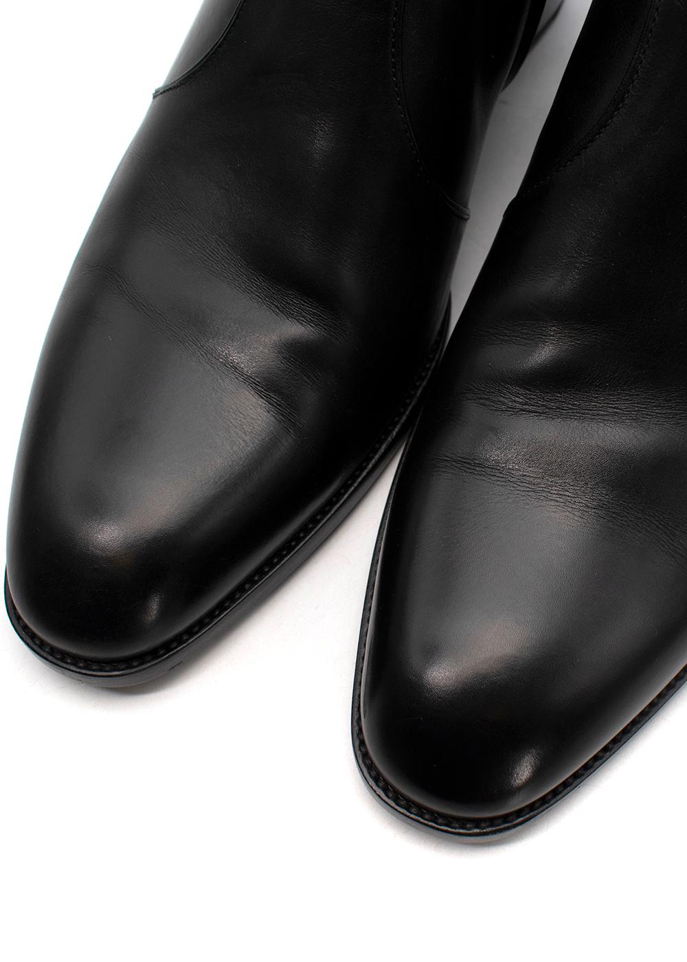 Black Leather Cole Boots For Sale 2