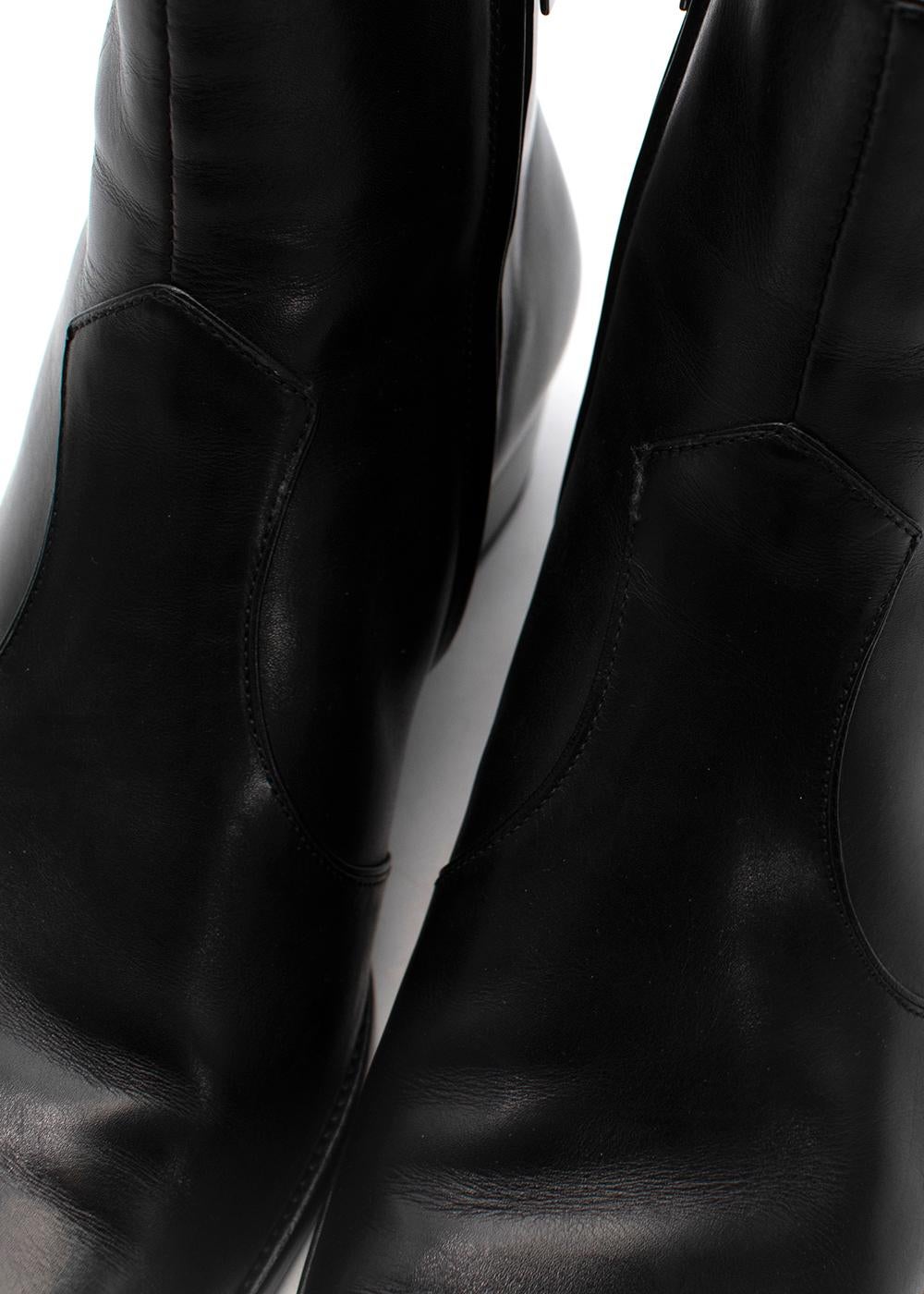 Black Leather Cole Boots For Sale 3