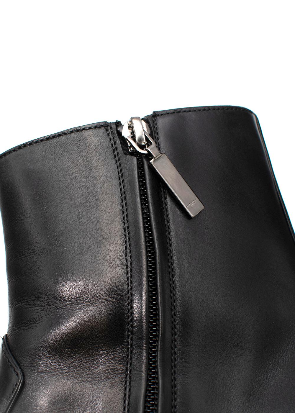 Black Leather Cole Boots For Sale 4