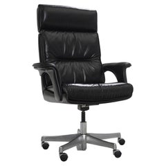 Black Leather Conference Chair 