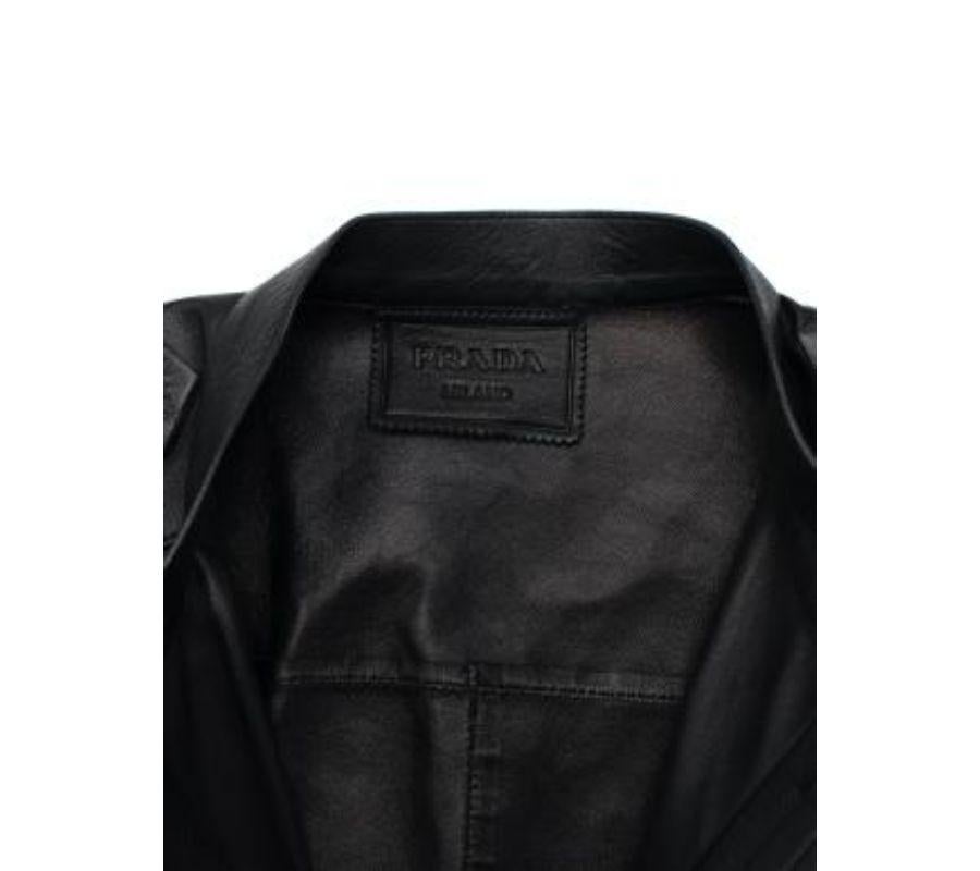prada cropped leather jacket