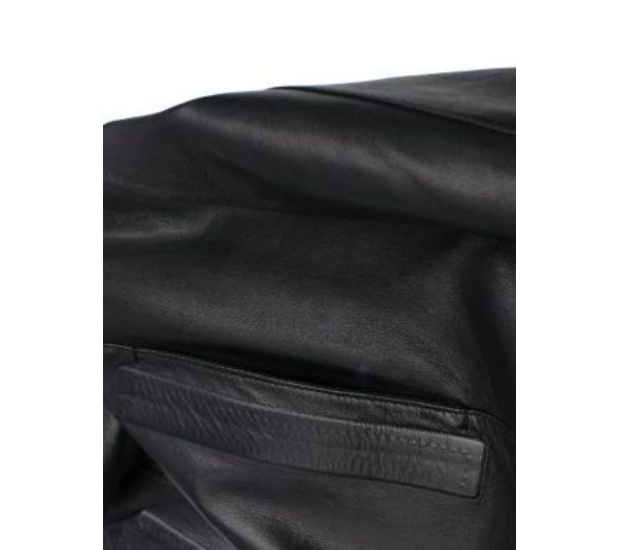 Prada Black Leather Cropped Biker Jacket - S For Sale 1