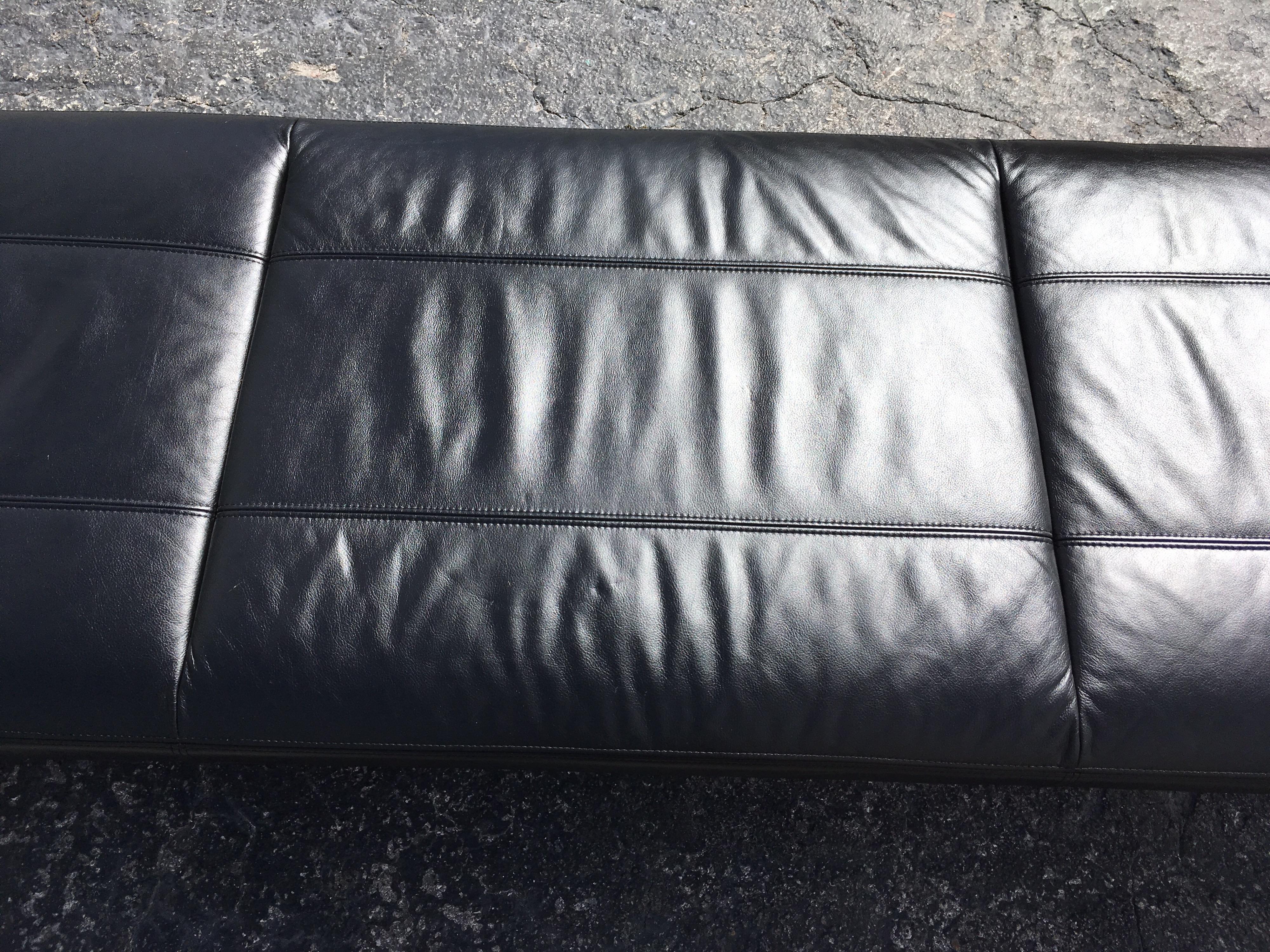 Black Leather Daybed or Bench by Antonio Citterio for Vitra 1