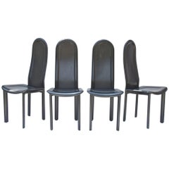 Black Leather Dining Chairs by Artedi UK