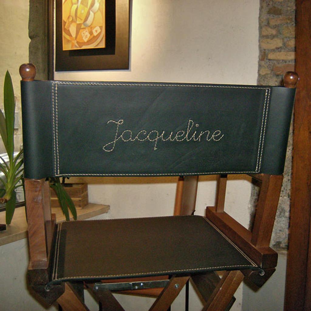 Director's Chair aus schwarzem Leder im Zustand „Neu“ im Angebot in Milan, IT