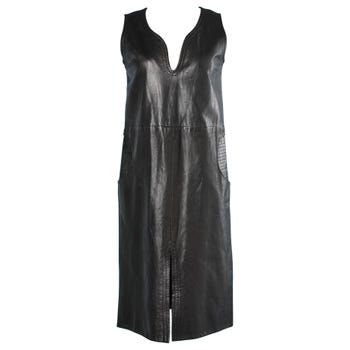 Pierre Cardin Black Leather Dress, 1960