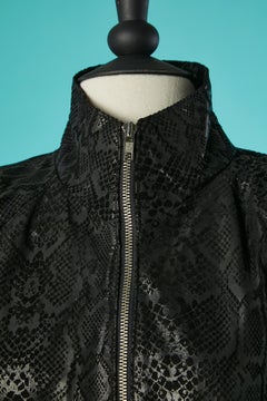 Black leather dress with python pattern Michael Hoban North Beach Leather