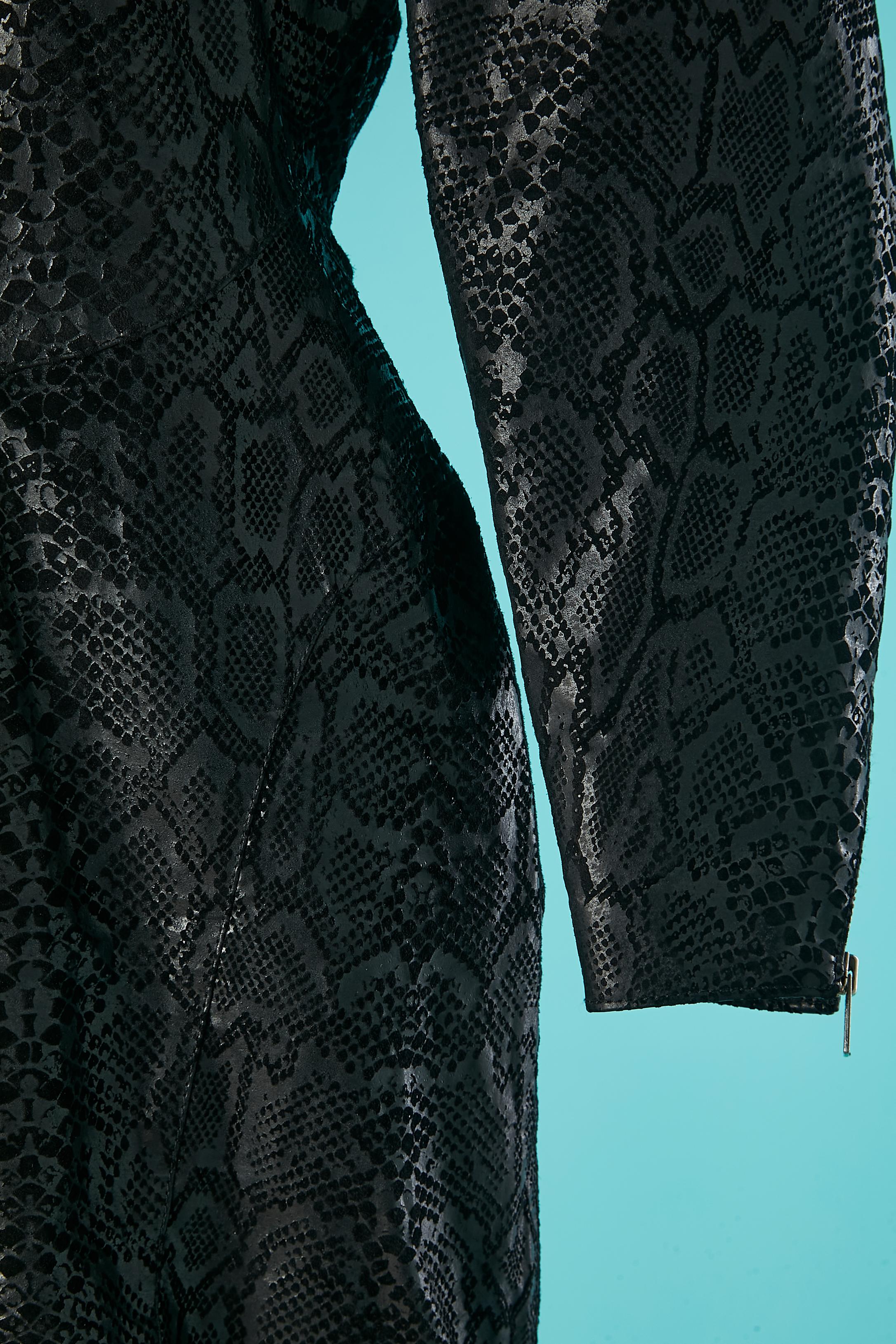 Robe en cuir noir avec motif python Michael Hoban North Beach Leather  Pour femmes en vente