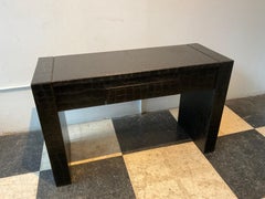 Black Leather, Embossed Croc, Custom Made Vanity