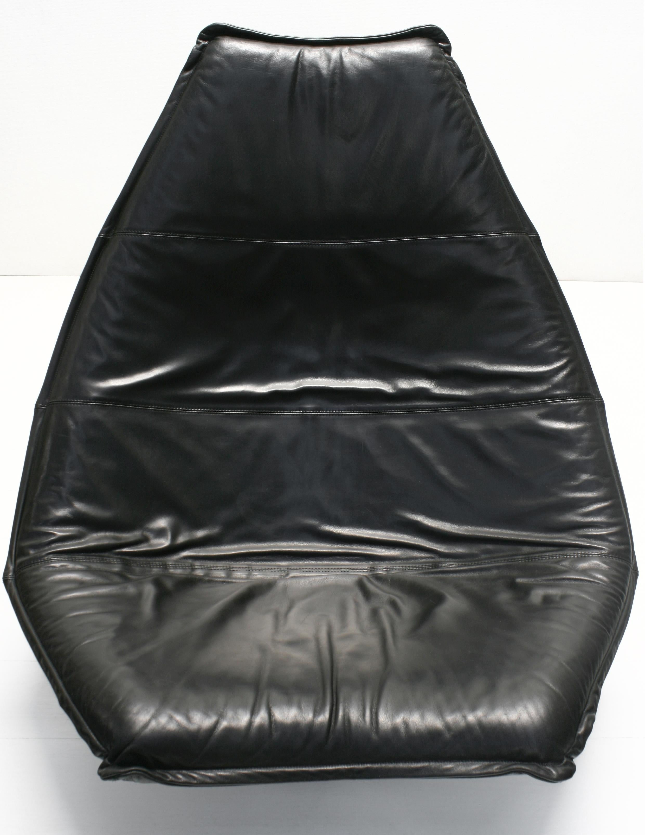 Black Leather F585 Swivel Lounge Chair by Geoffrey Harcourt for Artifort, 1970s 2