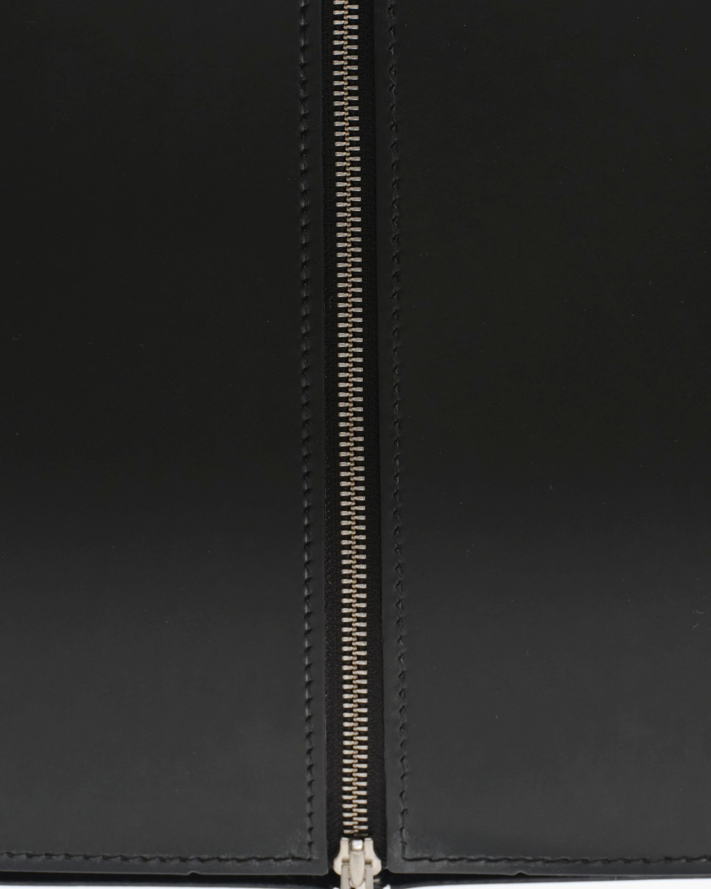 Silla Fil de cuero negro, Pascal Mourgue, década de 1990 en venta 7