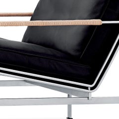 Sillón de cuero negro FK6720 de Jørgen Kastholm & Preben Fabricius