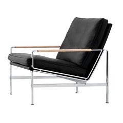 Black Leather FK6720 Easy Chair by Jørgen Kastholm & Preben Fabricius