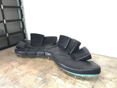 Black Leather "Flap" Sofa by Francesco Binfare for Edra