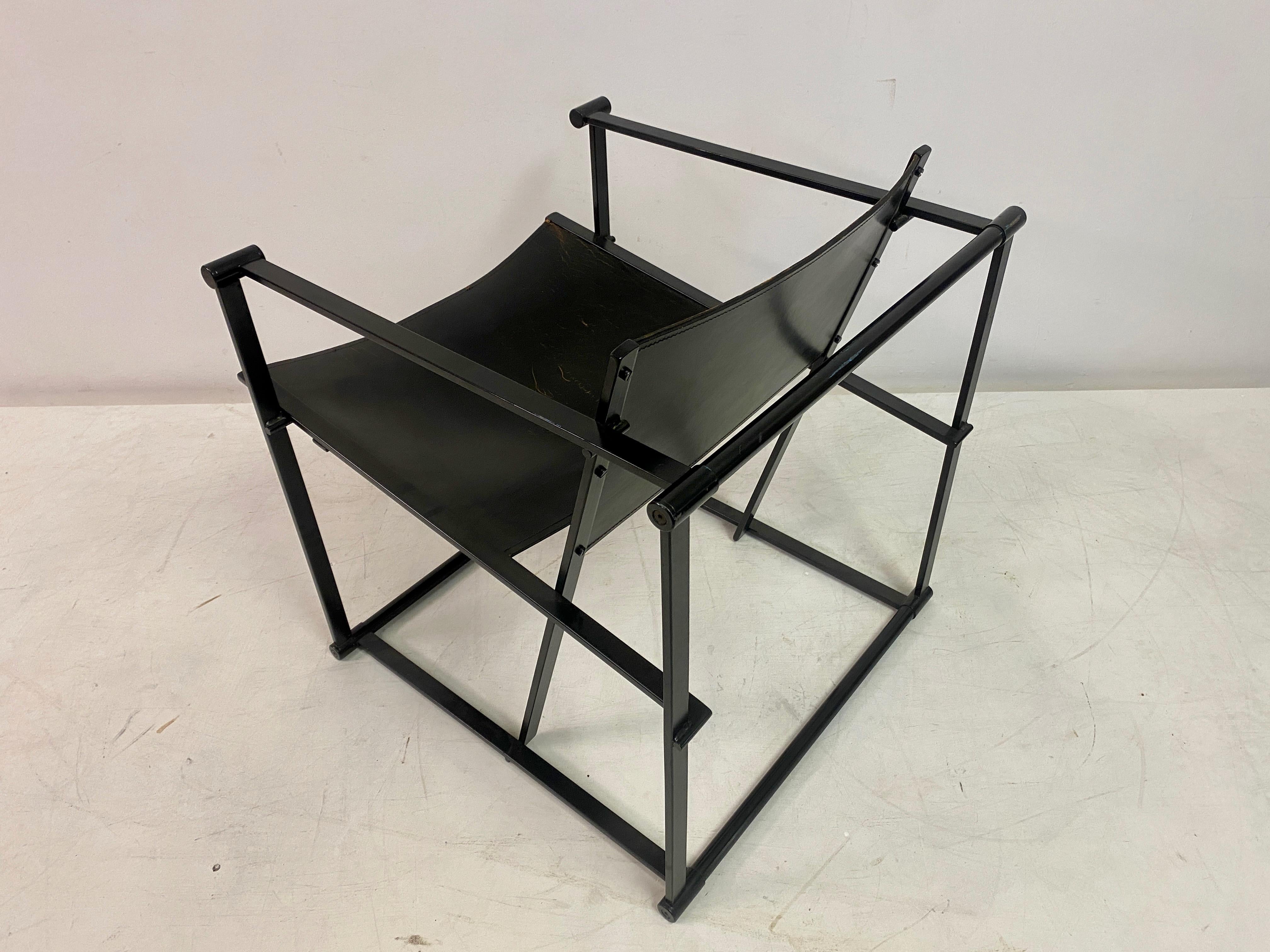 Black Leather FM62 Chair And Table For Pastoe by Radboud van Beekum For Sale 1