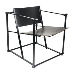 Black Leather FM62 Cube Chair by Radboud Van Beekum for Pastoe