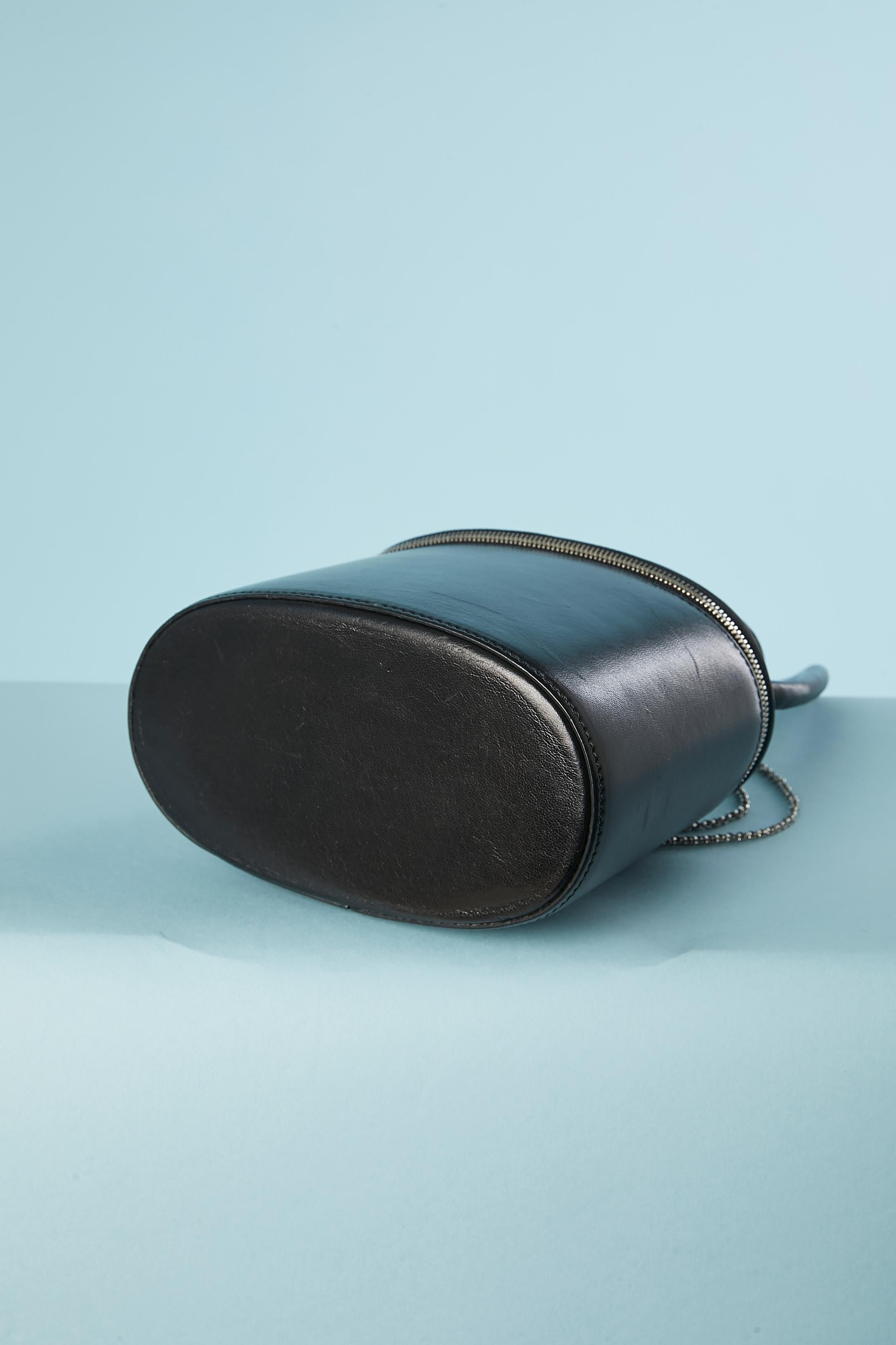Women's or Men's Black leather handbag 