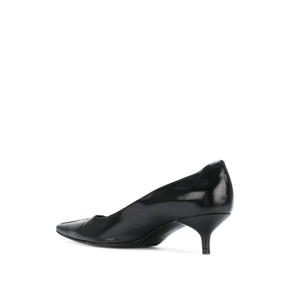 Black leather Helmut Lang Vintage 2000s pumps In Good Condition In Lugo (RA), IT
